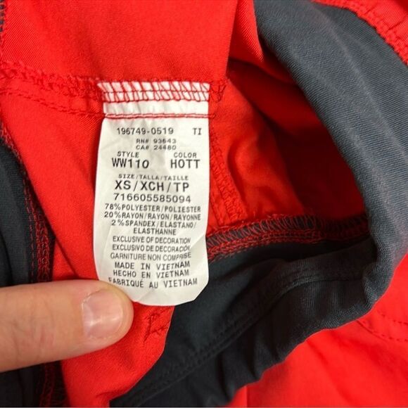 CHEROKEE XS RED GRAY 4 Pocket Straight Leg Scrub Bottom Cargo NWOT - Picture 12 of 13